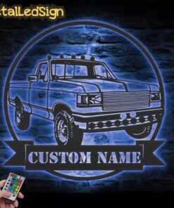 Alternative view of Custom Garage Metal Wall Art Led Light