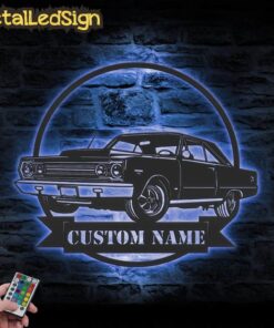 Alternative view of Custom Garage Metal Wall Art Led Light