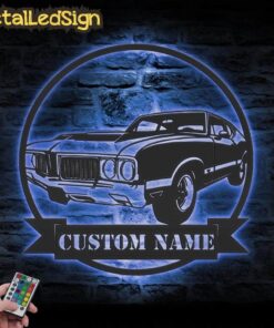 Alternative view of Custom Garage Metal Wall Art Led Light