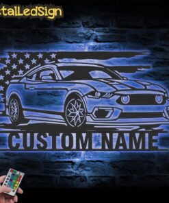 Alternative view of Custom Garage Metal Wall Art Led Light