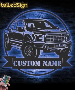 Alternative view of Custom Garage Metal Wall Art Led Light