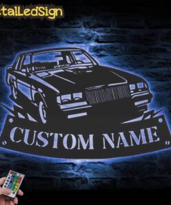 Alternative view of Custom Garage Metal Wall Art Led Light