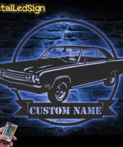 Alternative view of Custom Garage Metal Wall Art Led Light