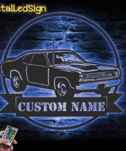 Alternative view of Custom Garage Metal Wall Art Led Light