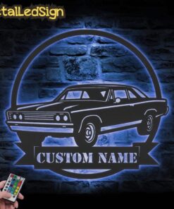 Alternative view of Custom Garage Metal Wall Art Led Light