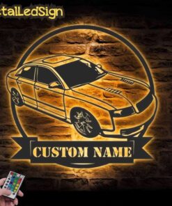 Custom Garage Metal Wall Art Led Light