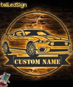 Custom Garage Metal Wall Art Led Light