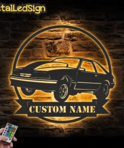 Custom Garage Metal Wall Art Led Light