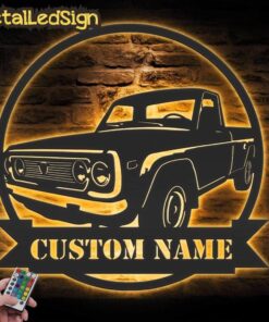 Custom Garage Metal Wall Art Led Light