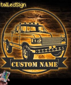 Custom Garage Metal Wall Art Led Light