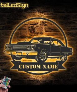Custom Garage Metal Wall Art Led Light