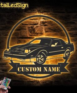 Custom Garage Metal Wall Art Led Light