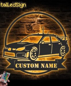 Custom Garage Metal Wall Art Led Light