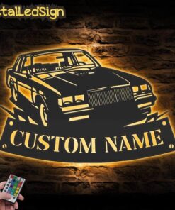 Custom Garage Metal Wall Art Led Light