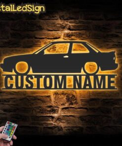 Custom Garage Metal Wall Art Led Light