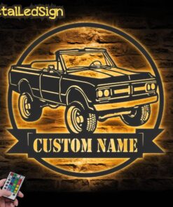 Custom Garage Metal Wall Art Led Light