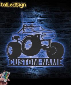 Alternative view of Custom Radio Control Car Metal Wall Art Led Light
