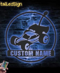 Alternative view of Custom Radio Control Car Metal Wall Art Led Light