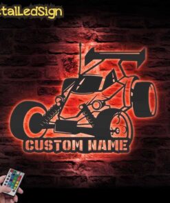Alternative view of Custom Radio Control Car Metal Wall Art Led Light