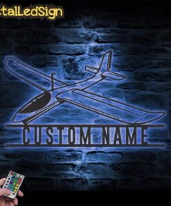 Alternative view of Custom Radio Controlled Airplane Metal Wall Art Led Light